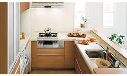 システムキッチンの設置例